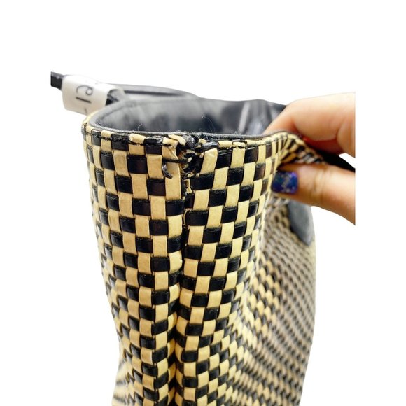 EXIMIOUS London Black & Cream Woven Tote - Picture 10 of 11